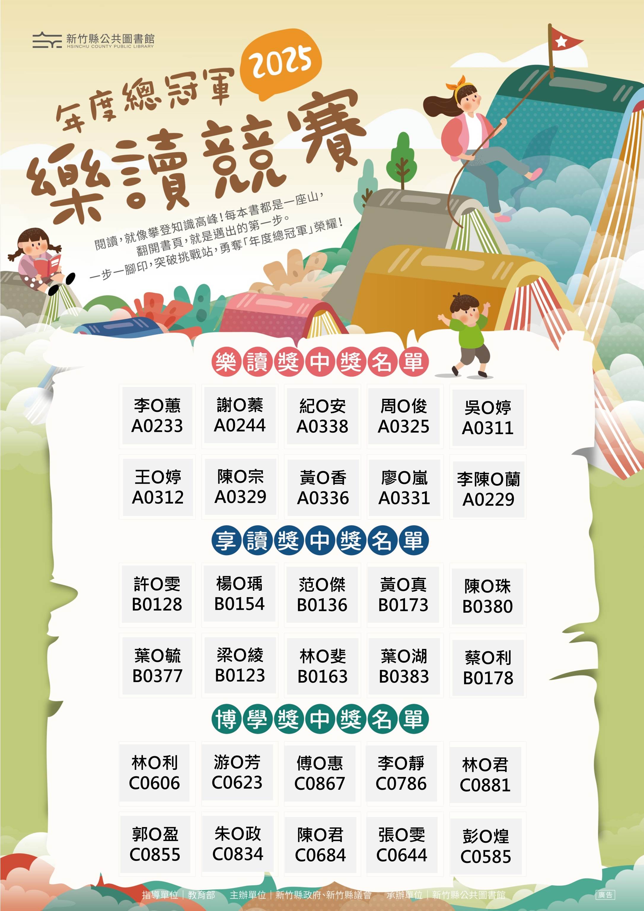 【綜合活動】樂讀抽好禮・幸運得主揭曉！